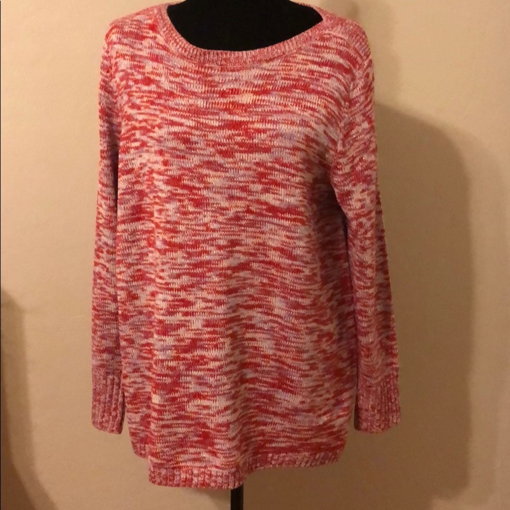 Red and gray sweater